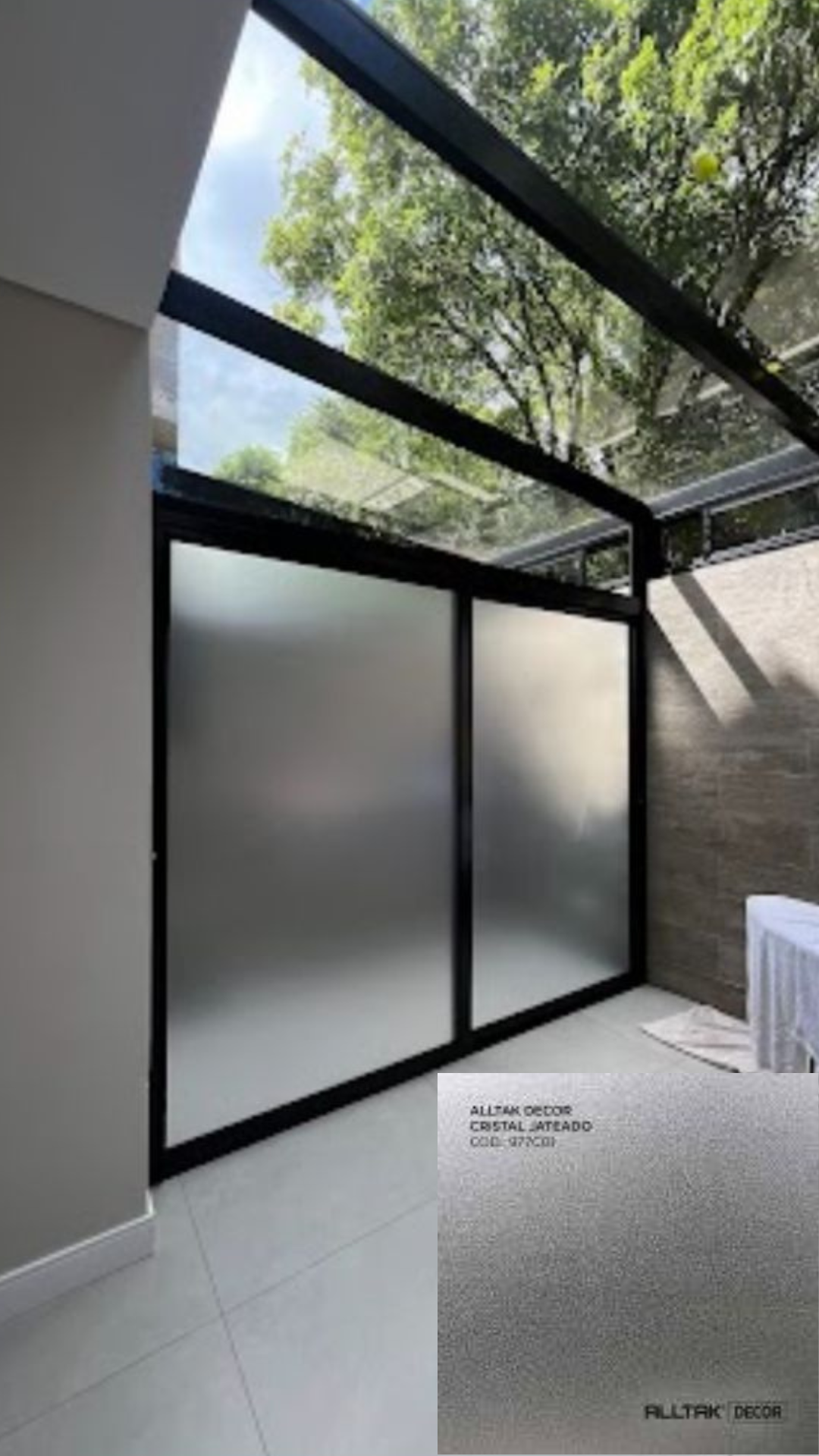 jateamento / Vidro Envelopado com Jateado